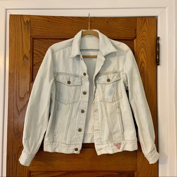 COPY - Vintage Guess ‘90s Light Wash Denim Trucker Jacket - Picture 2 of 7